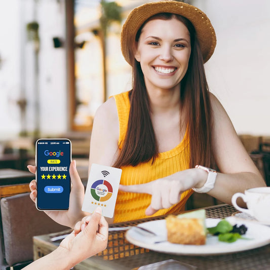 StoreHu'o Smart NFC Review Card – Tap to Leave Social Media Reviews